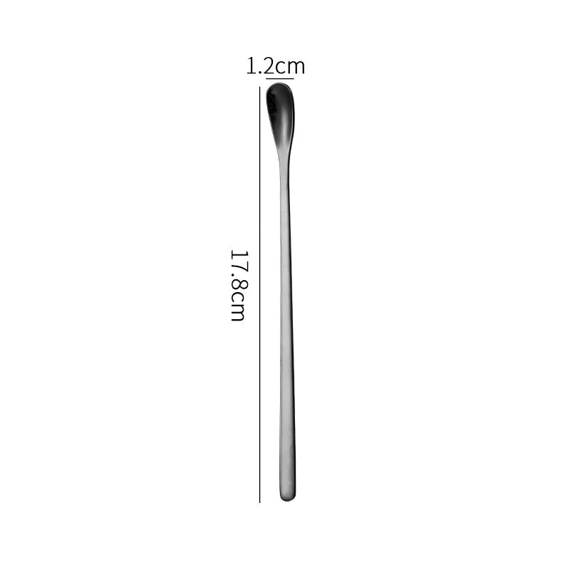 Long Handle Stainless Steel Stirring Spoon – Coffee & Tea Stirring Spoon Qst 3 Black