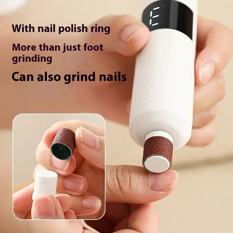 Electric 2-in-1 Foot & Nail Grinder | USB Rechargeable Electric Foot Nail Grinder Qme