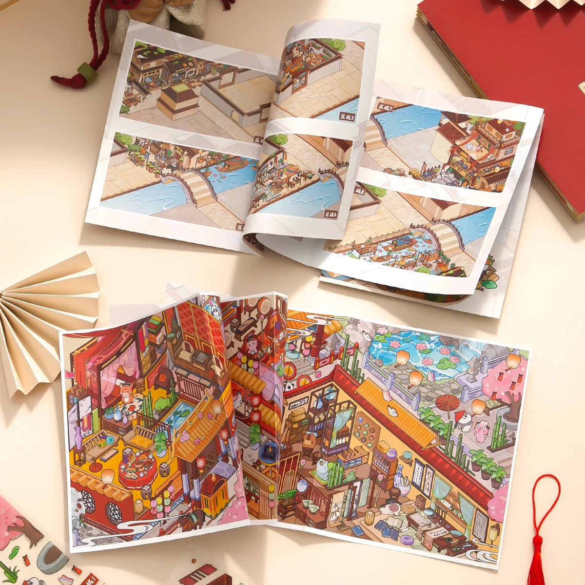 18-Sheet Chinese Classic Miniature Diorama Scenery DIY Craft Miniature Craft Kit Qme