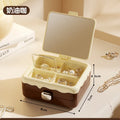 Portable Mini Jewelry Organizer Box – Earrings, Rings & Necklaces Jewelry Storage Box Qme Y-SCCoffee
