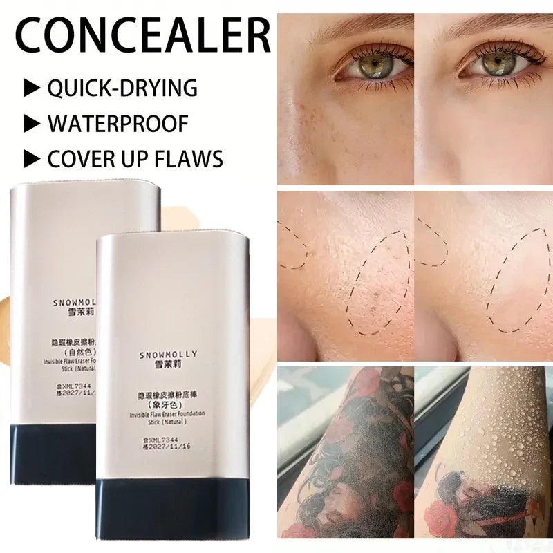 Waterproof Full Coverage Foundation & Concealer Stick | Qme Foundation Concealer Stick Qme