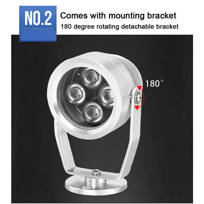 850nm IR LED Fill Light – Security Camera Auxiliary Illuminator IR Camera Illuminator Qme