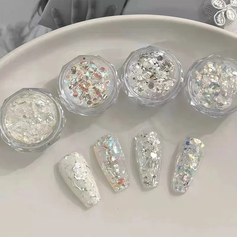 Qme Light Chasing Flash Nail Art Sequins – 6 Colors Nail Art Sequins Qme 4 PCS
