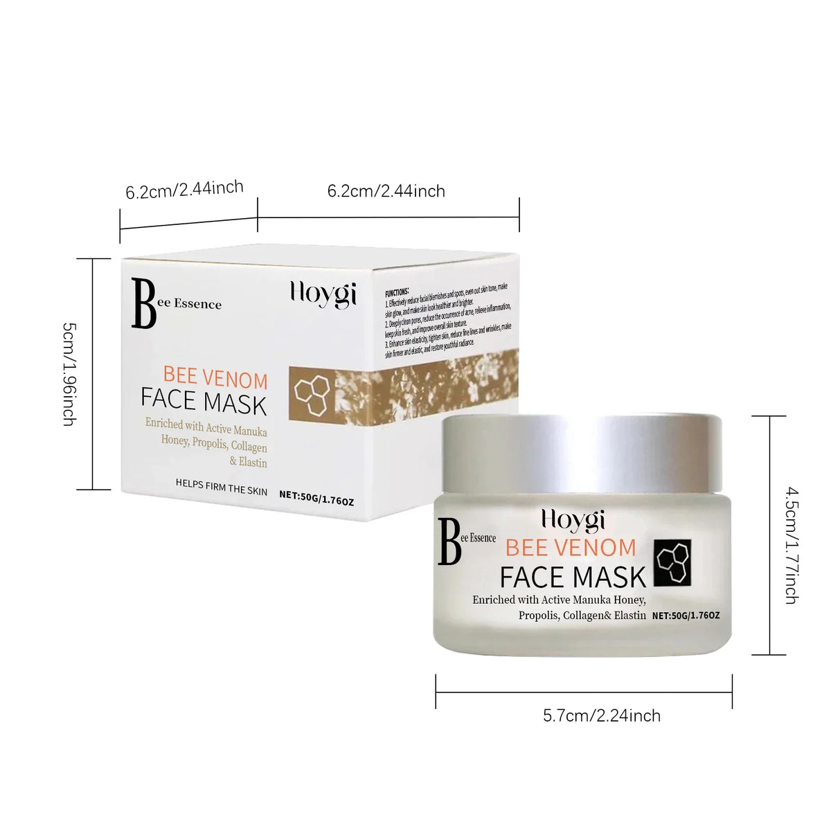 Propolis Facial Mask – Moisturizing, Brightening & Pore Purifying Facial Sheet Mask Qme