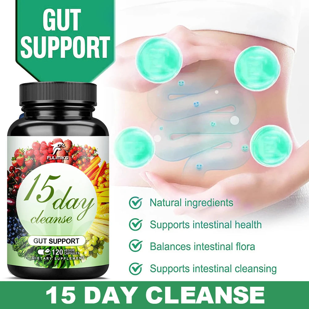 Fulimiks 15-Day Cleanse Capsules – Probiotics & Gut Health (10 Pk) Digestive Supplement Qst