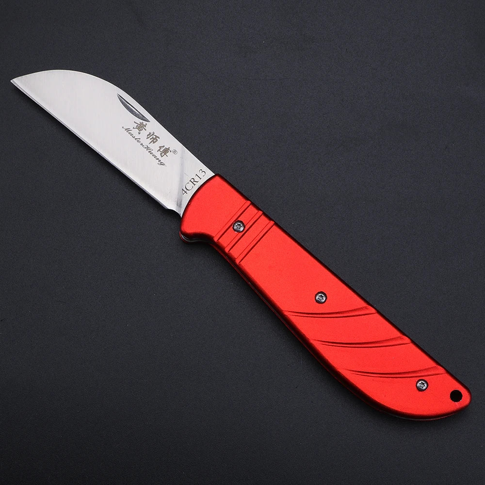 XUAN FENG Folding Fruit Knife – 5CR Steel, Aluminum Handle Folding Pocket Knife Qst
