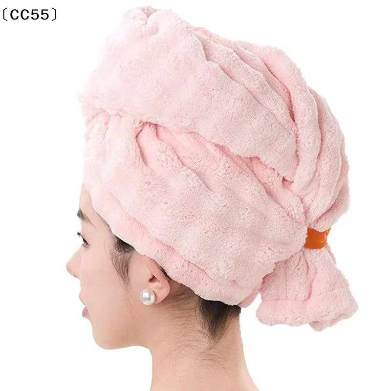 Super Absorbent Quick-Dry Hair Cap – Thickened Towel Wrap Hair Drying Cap Qst