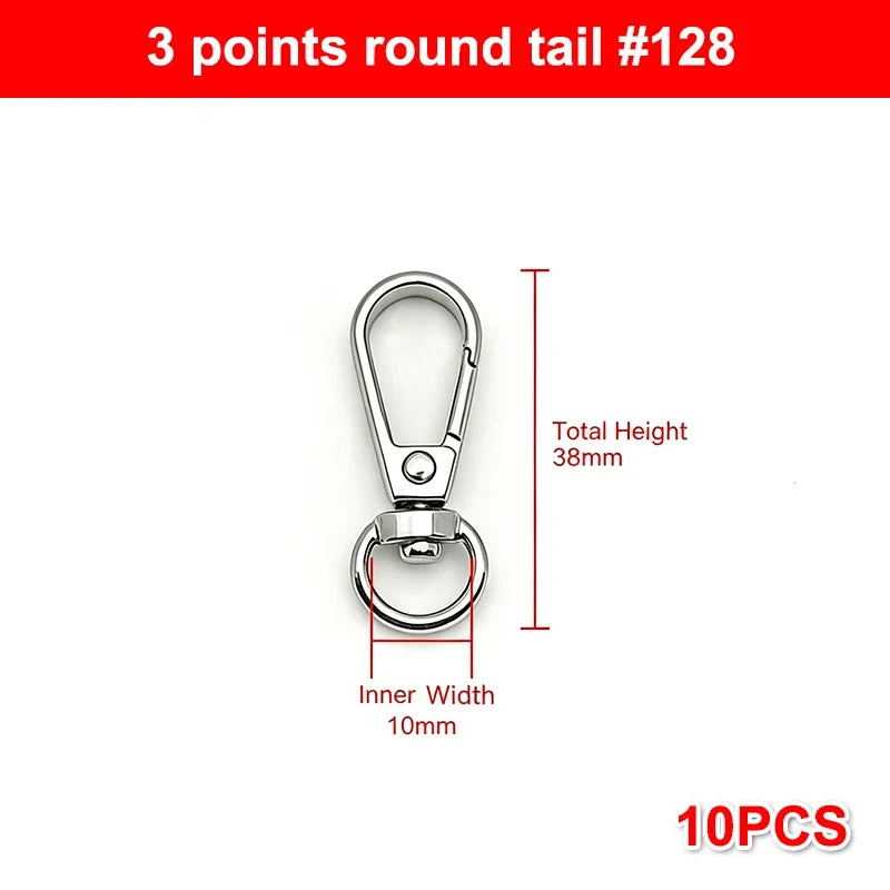 Zinc Alloy Swivel Snap Hooks – Heavy Duty Rust-Proof DIY Set Swivel Snap Hooks Qme 1 Silver