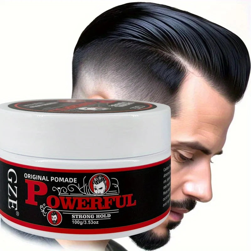 GZE Men's Pomade – Long-Lasting Hold, Shine & Frizz Control Men's Hair Pomade Qme