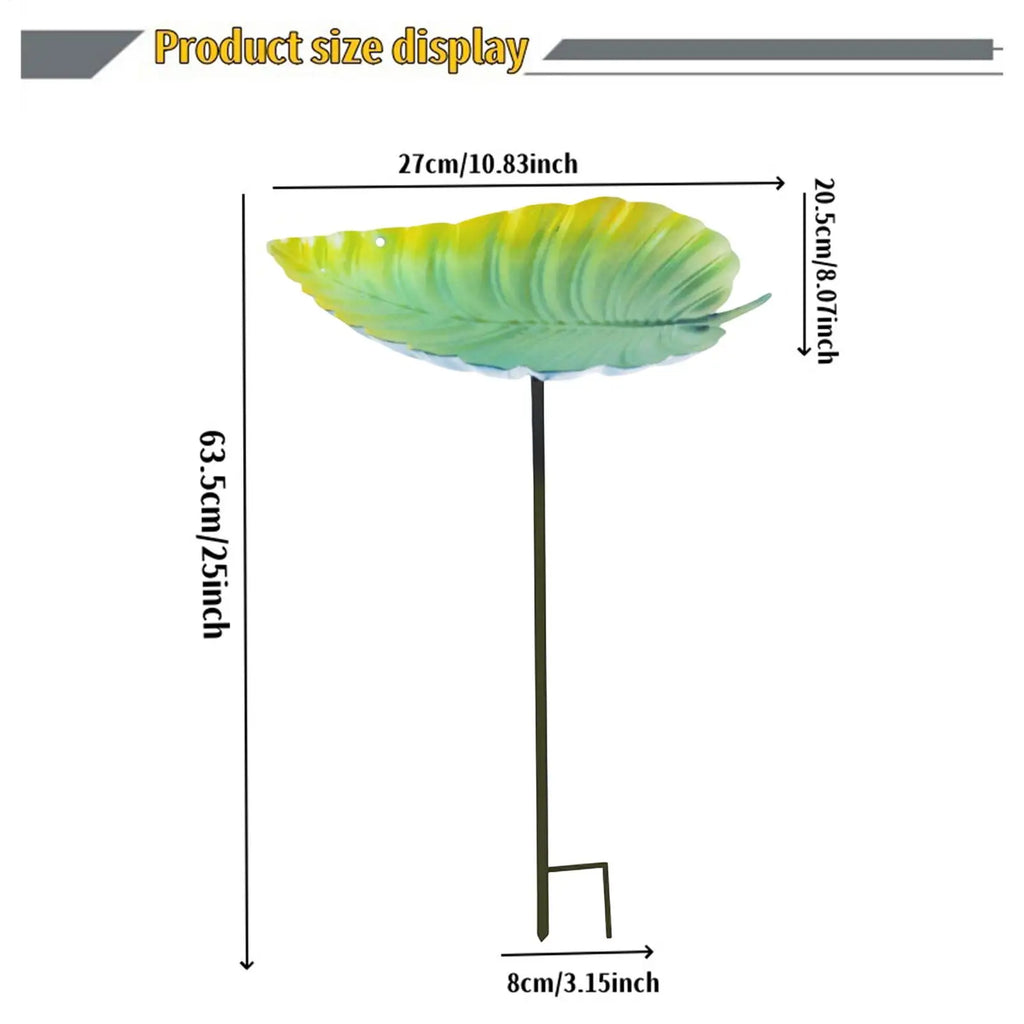 Leaf Hummingbird Feeder Bird Bath Dish – Garden & Balcony Bird Bath Feeder Qme