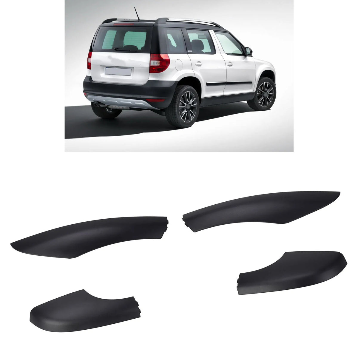SUV Roof Rail Rack Cover End Caps – Easy Install ABS 2009–2018 Roof Rack End Caps Qme