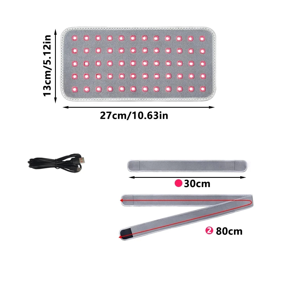 Red & Infrared Light Therapy Belt 660nm 850nm – Body Wrap Light Therapy Belt Qst JC60 NO BOX-Grey