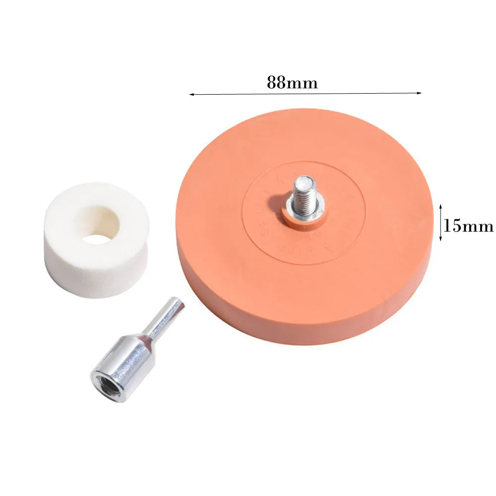 Rubber Eraser Wheel – Car Sticker, Decal & Vinyl Remover Tool Adhesive Remover Wheel Qme 88x15mm
