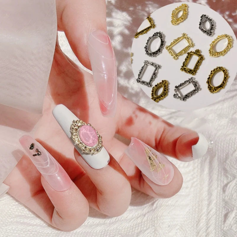 3D Silicone Nail Mold – Photo Frame Shape Nail Art Stamping Tool Nail Art Mold Qst