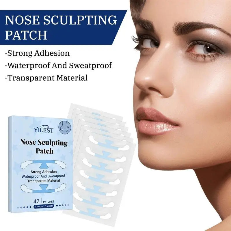 42Pcs Invisible Nose Contour Patches – Non-Irritating Stickers Face Contour Stickers Qst