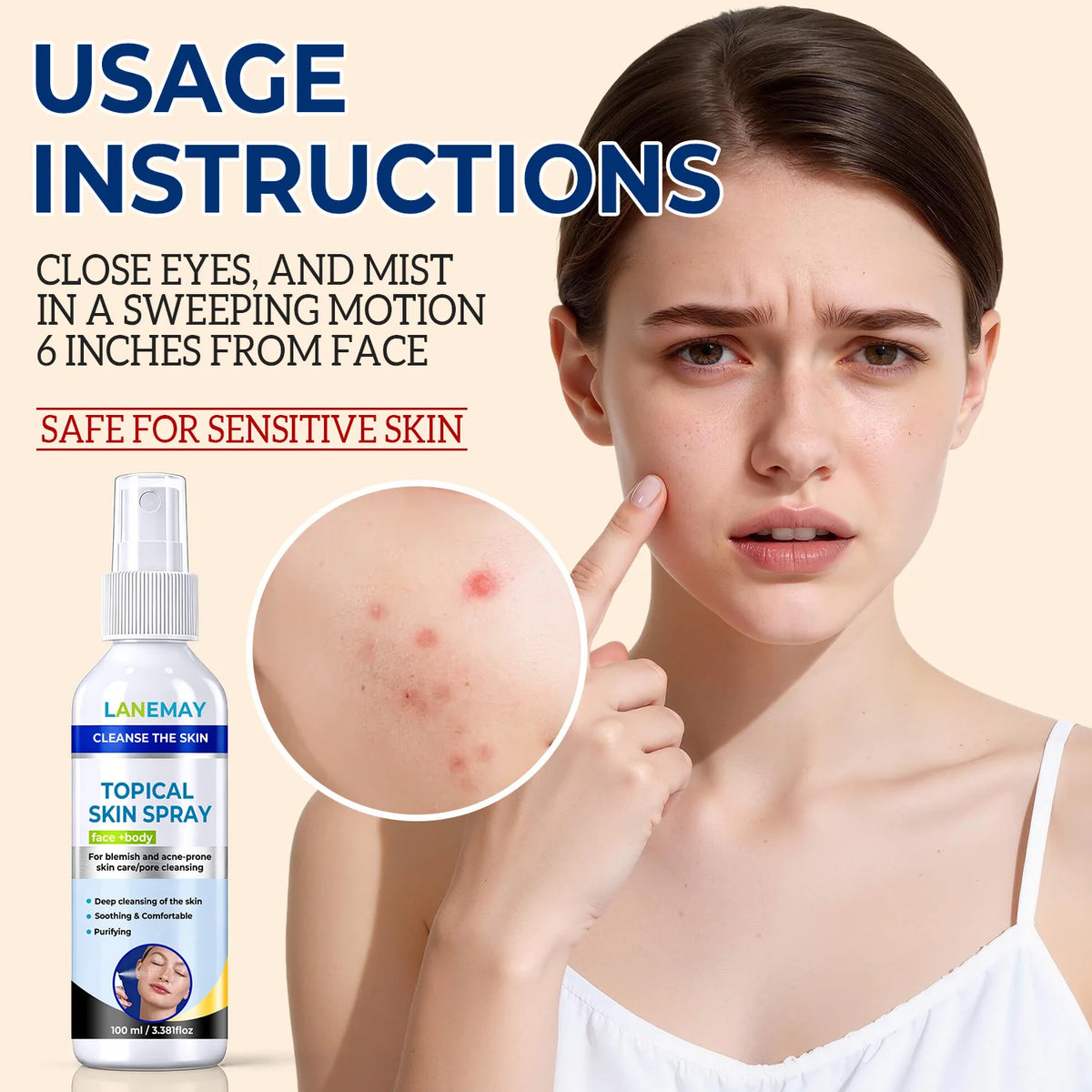 Lanemay Salicylic Acid & Panthenol Clarifying Skin Spray Clarifying Skin Spray Qst