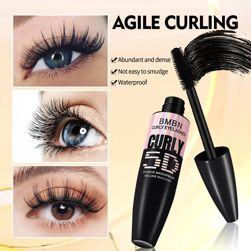 Black Waterproof Volumizing Mascara – Dense, Curly & Sweat-Proof Volumizing Mascara Qme
