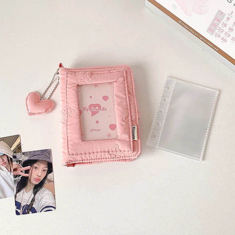 Mini 3" Loose-Leaf Card Album – INS Style Portable Holder Loose-Leaf Card Album Qst A2