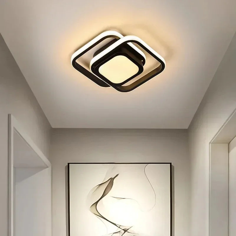 Nordic LED Ceiling Chandelier | Black & White Luxury Light LED Ceiling Chandelier Qme