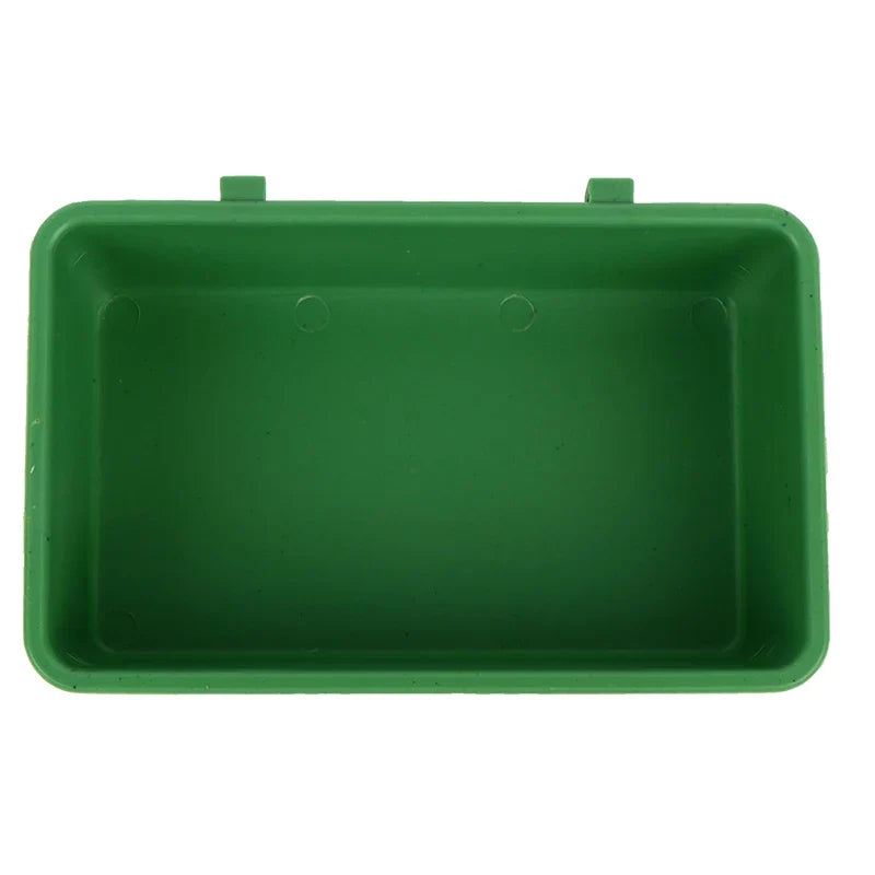 Small Plastic Parrot Bird Bath Tub & Food Bowl Feeder – Green Bird Bath Feeder Qme