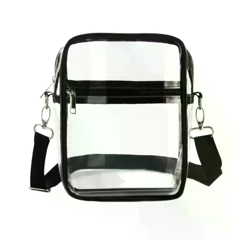 Clear Stadium Approved Bag – Lightweight PVC Zippered Tote Clear Stadium Bag Qme