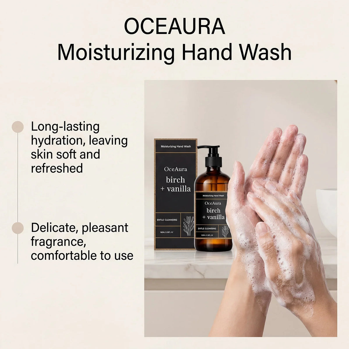 Vanilla Extract Moisturizing Hand Wash – Nourishing Liquid Soap Liquid Hand Soap Qme