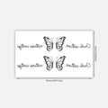 Butterfly Temporary Tattoo Stickers – Realistic Fine Line Art Temporary Tattoo Sticker Qme LX-851