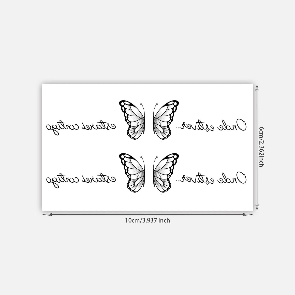 Butterfly Temporary Tattoo Stickers – Realistic Fine Line Art Temporary Tattoo Sticker Qme LX-851