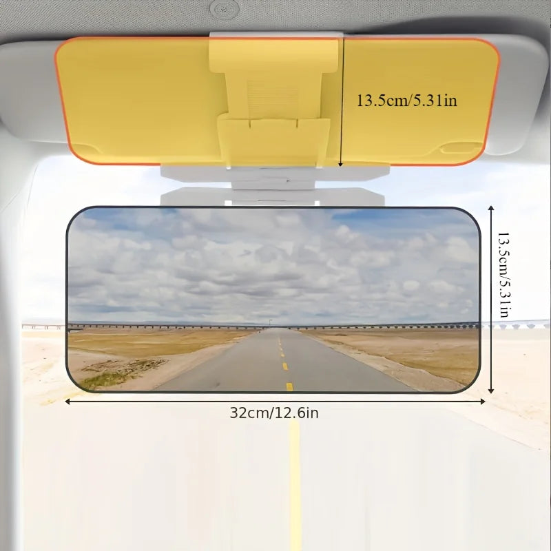 Car Day & Night Anti-Glare Sun Visor Clip Mirror Car Visor Mirror Qme