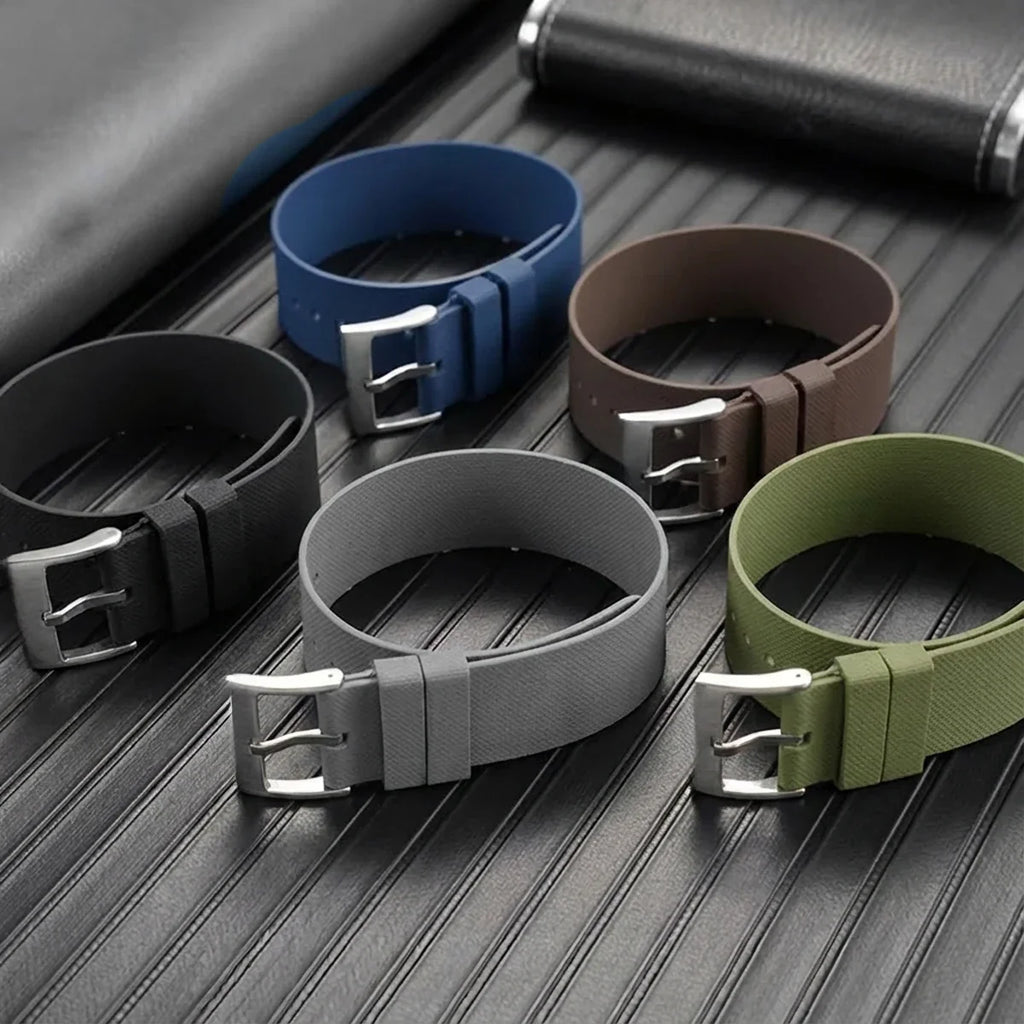 FKM Rubber Watch Strap for Seiko & Omega – 11 Colors FKM Rubber Watch Strap Qme