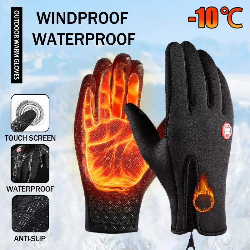 Winter Cycling Gloves | Touchscreen & Non-Slip | 4 Sizes Cycling Gloves Qme