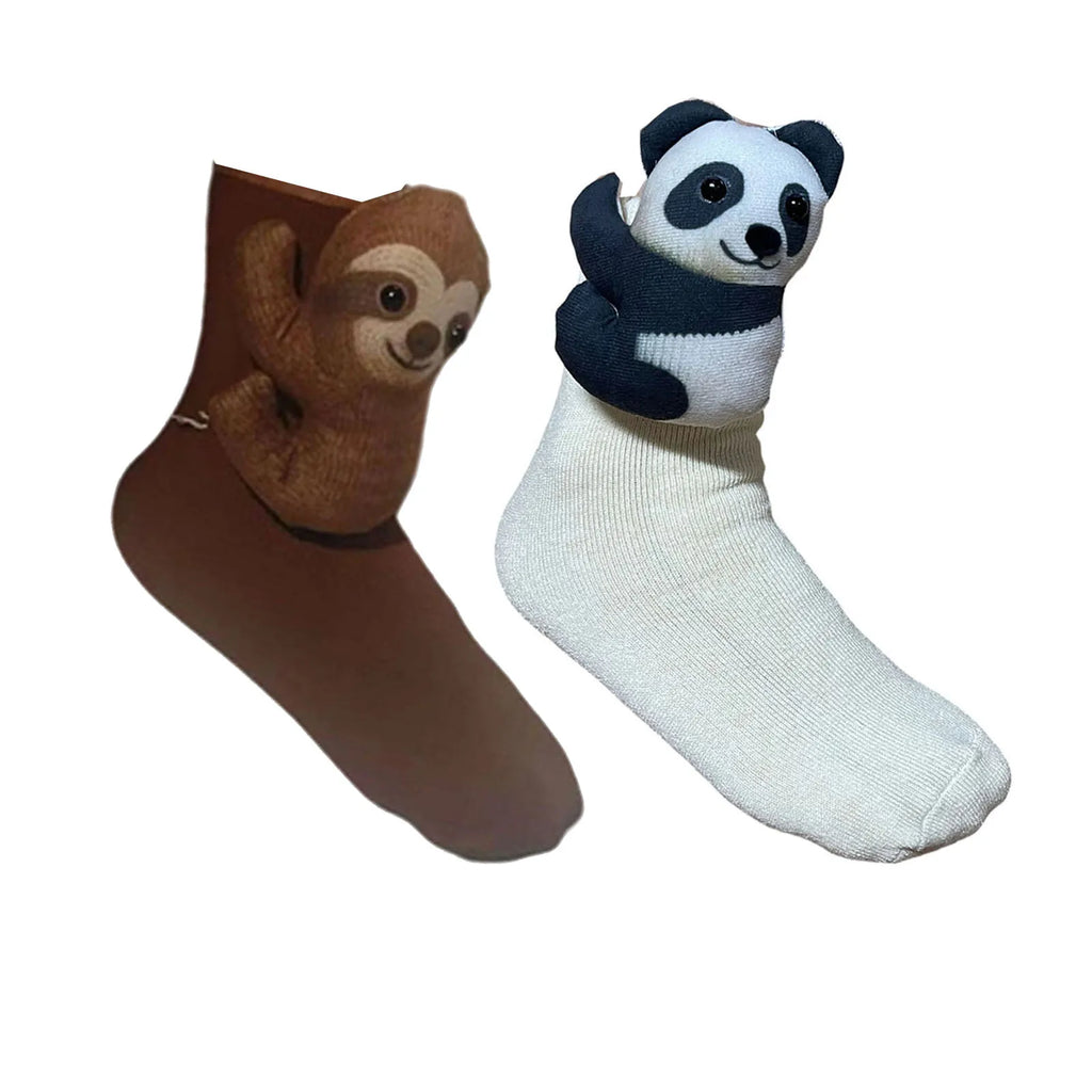 Cartoon Fluffy Slipper Socks – Thermal Women's Winter Socks Fluffy Slipper Socks Qme