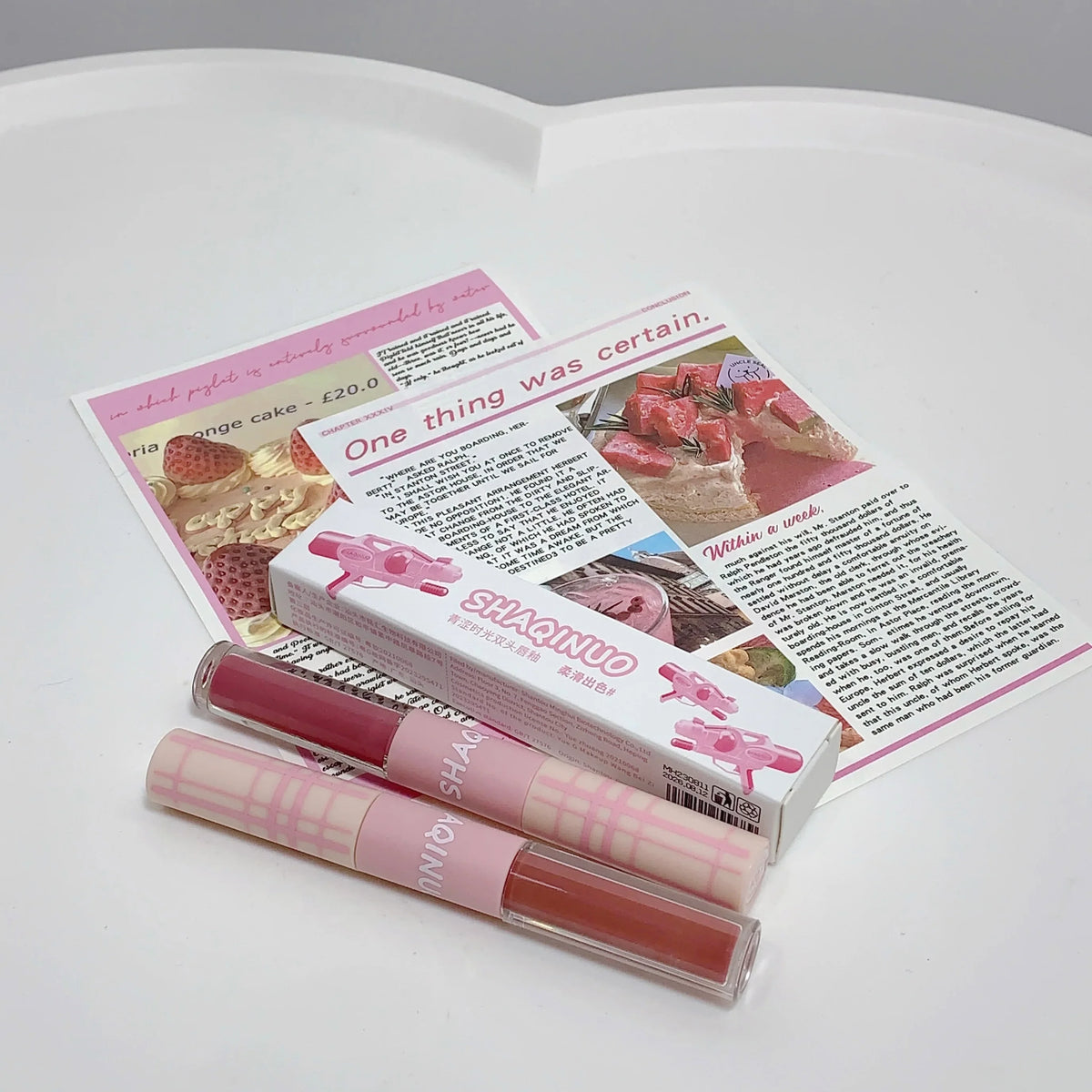 Double-Ended Lip Glaze – Matte & Mirror Water-Gloss | Qme Lip Glaze Qme