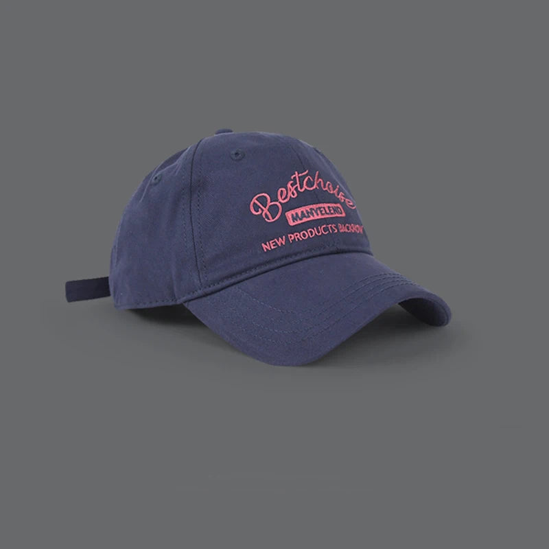 Women's Embroidery Baseball Cap – Cotton Sun Visor Hat Baseball Cap Qst navy blue