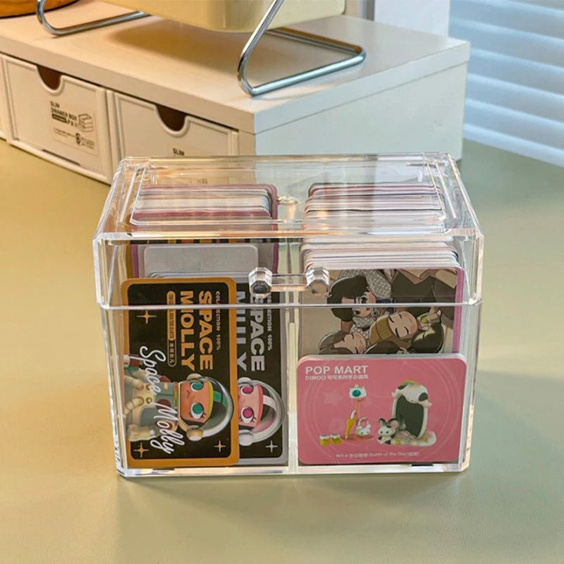 Transparent Acrylic Postcard Storage Box – 400 Card Capacity Card Storage Box Qst