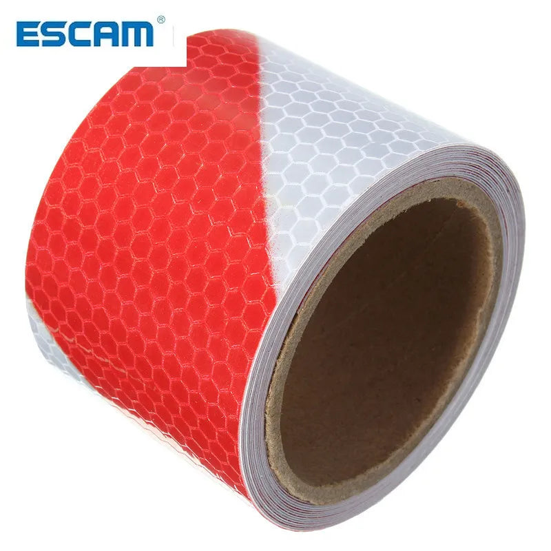 Red & White Reflective Safety Tape 2" x 10 ft | Conspicuity Film Reflective Safety Tape Qme 5pcs