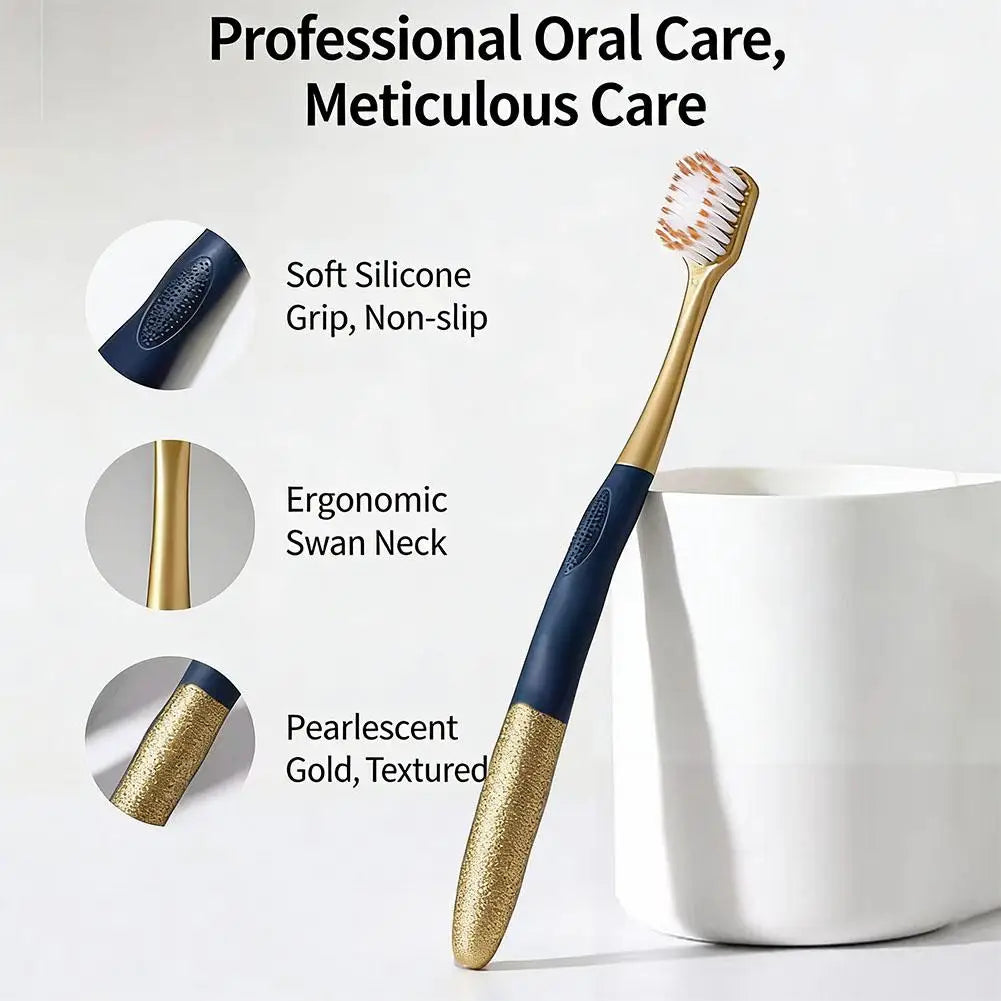 Soft Bristle Toothbrush – Gentle Plaque Removal for All Ages Manual Toothbrush Qme