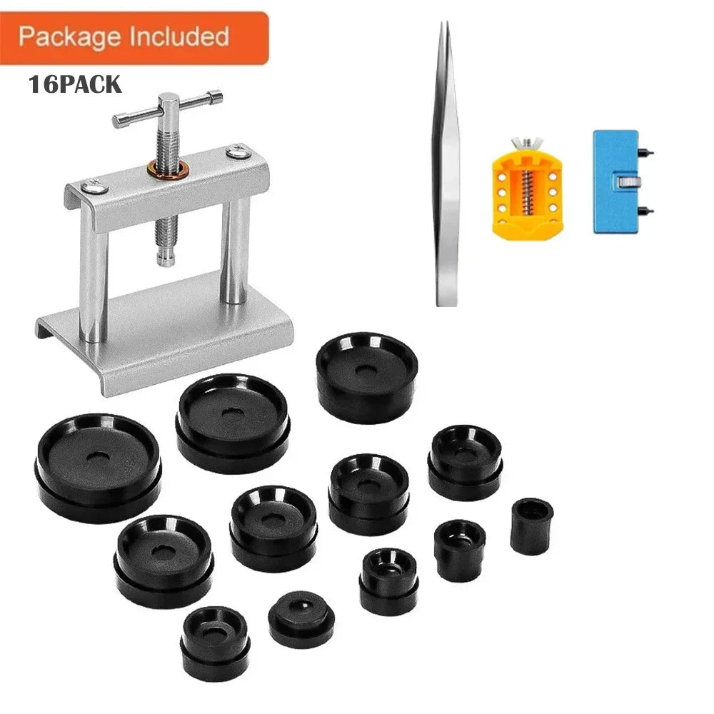 Watch Back Press Tool – 12-Piece Nylon Fitting Dies Case Closer Watch Repair Tool Qme Set6-16PACK