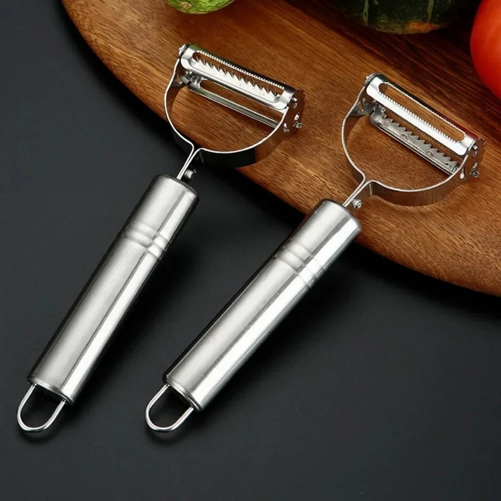 2-in-1 Stainless Steel Vegetable & Fruit Peeler Double Head Vegetable Peeler Qme