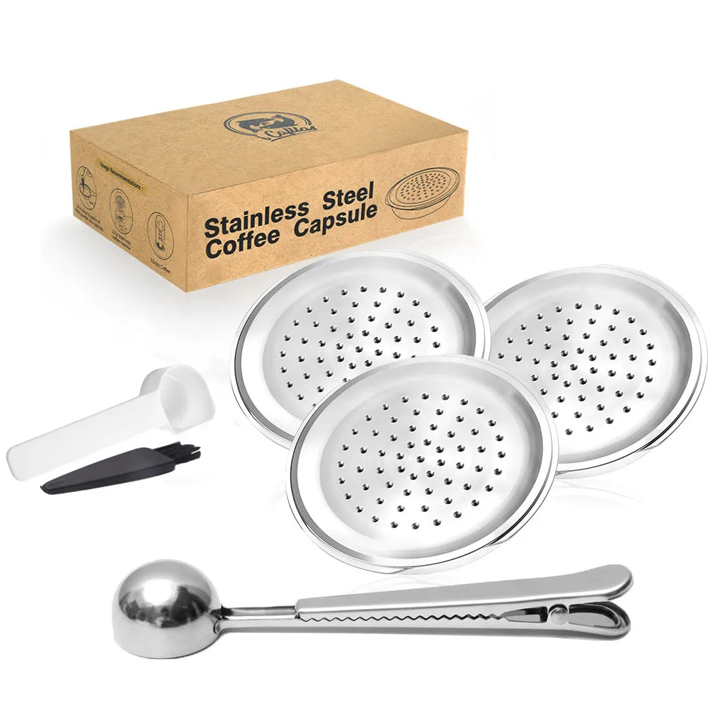 Reusable Stainless Steel Coffee Capsule – Philips Senseo Refillable Coffee Pod Qst 3PODS 1s