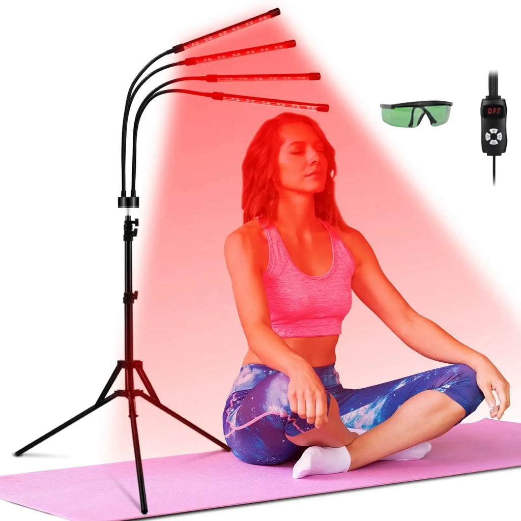 Red Light Therapy Device 660nm 850nm with Tripod | 4/5 Tubes Red Light Therapy Lamp Qst