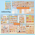Pixel Art Mini Diorama Sticker Book – Cute Scenes & 2 Colors Decorative Sticker Book Qme B