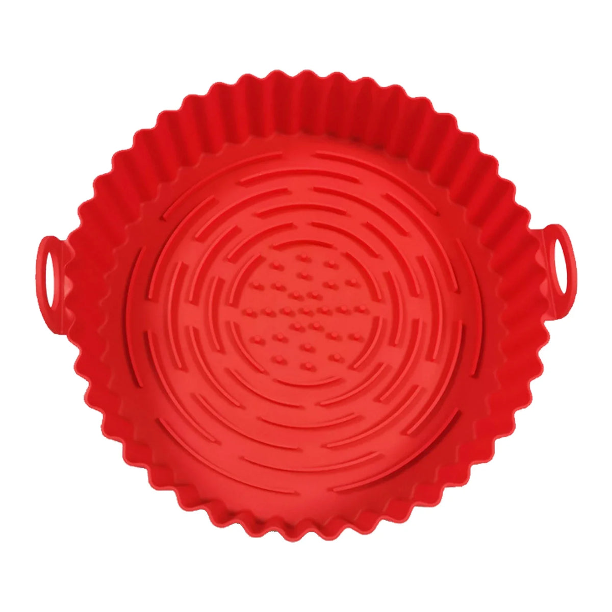 Air Fryer Silicone Liner Basket – Nonstick Round Pot Insert Air Fryer Liner Qme Red CN