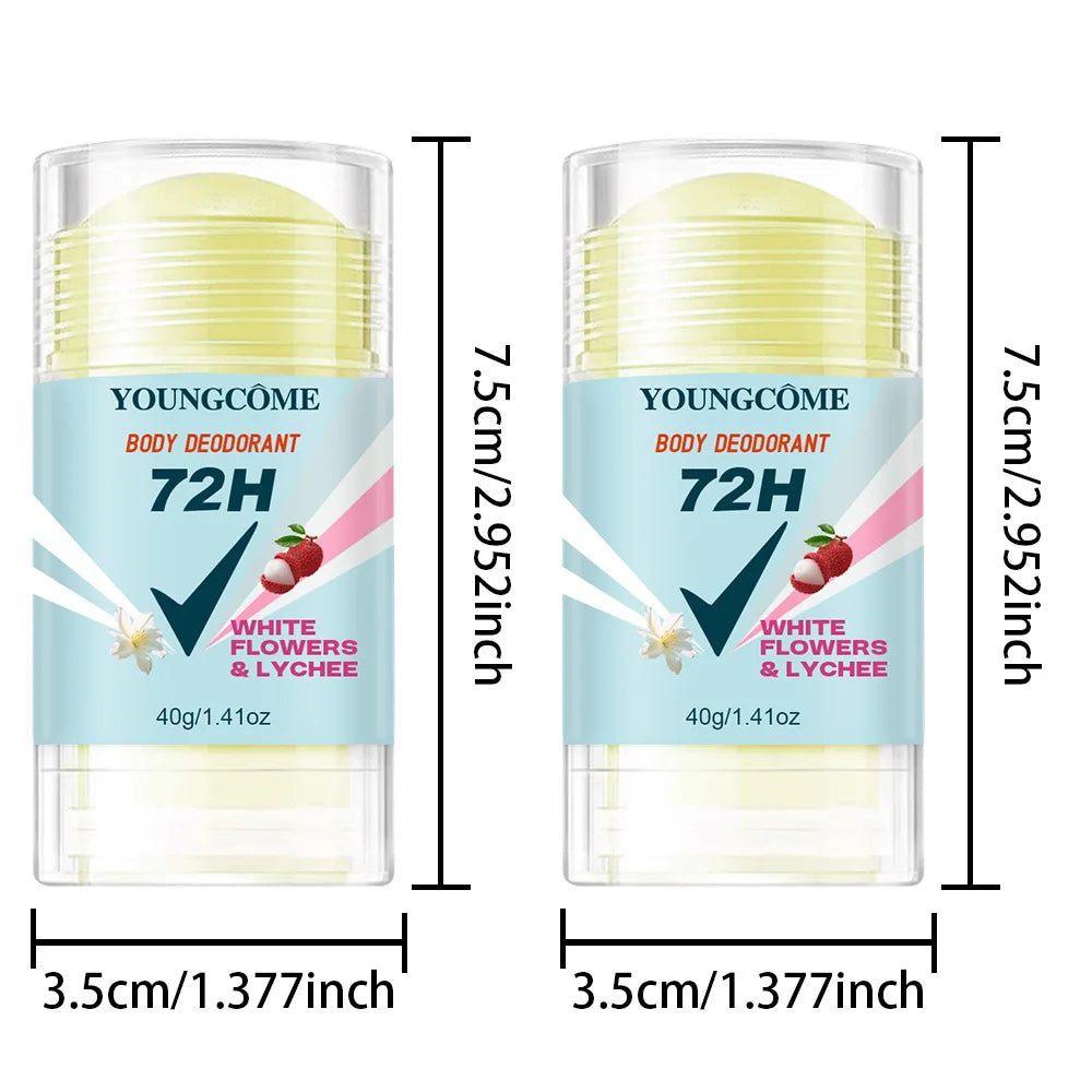 YOUNGCOME 72H Deodorant Stick – Lasting Underarm Freshness Deodorant Stick Qst 2pcs