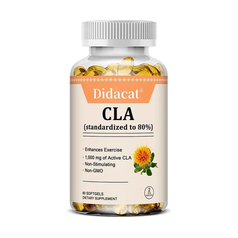 CLA Safflower Oil Softgels – Energy, Metabolism & Lean Muscle CLA Supplement Qst 60 count-1 bottle