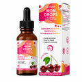 Biyode Iron Drops Cherry Flavor – Soy Free Liquid Iron 60mL Liquid Iron Supplement Qst 1botlle