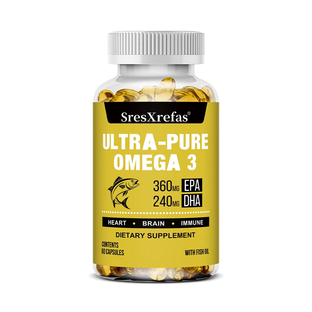 ZENVITALIZE Omega-3 Fish Oil 990mg | 360mg EPA 240mg DHA Fish Oil Supplement Qst 60 count-1 bottle