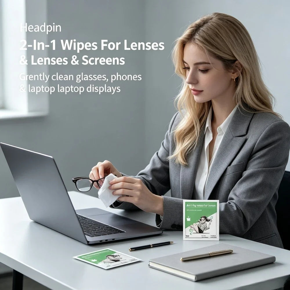 Anti-Fog Wipes for Glasses & Helmet Visors | Streak-Free Anti-Fog Lens Wipes Qme