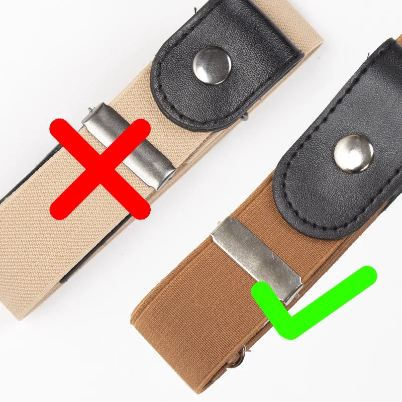 Women's Elastic Invisible Belt – Buckle-Free Stretch Waistband Elastic Invisible Belt Qme
