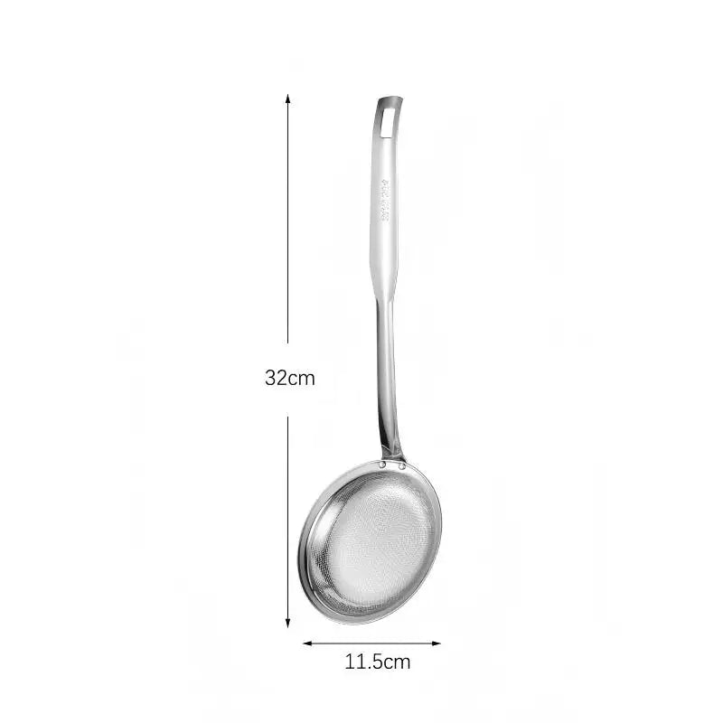 316 Stainless Steel Fine Mesh Fat Skimmer Spoon | Grease Mesh Skimmer Spoon Qme A
